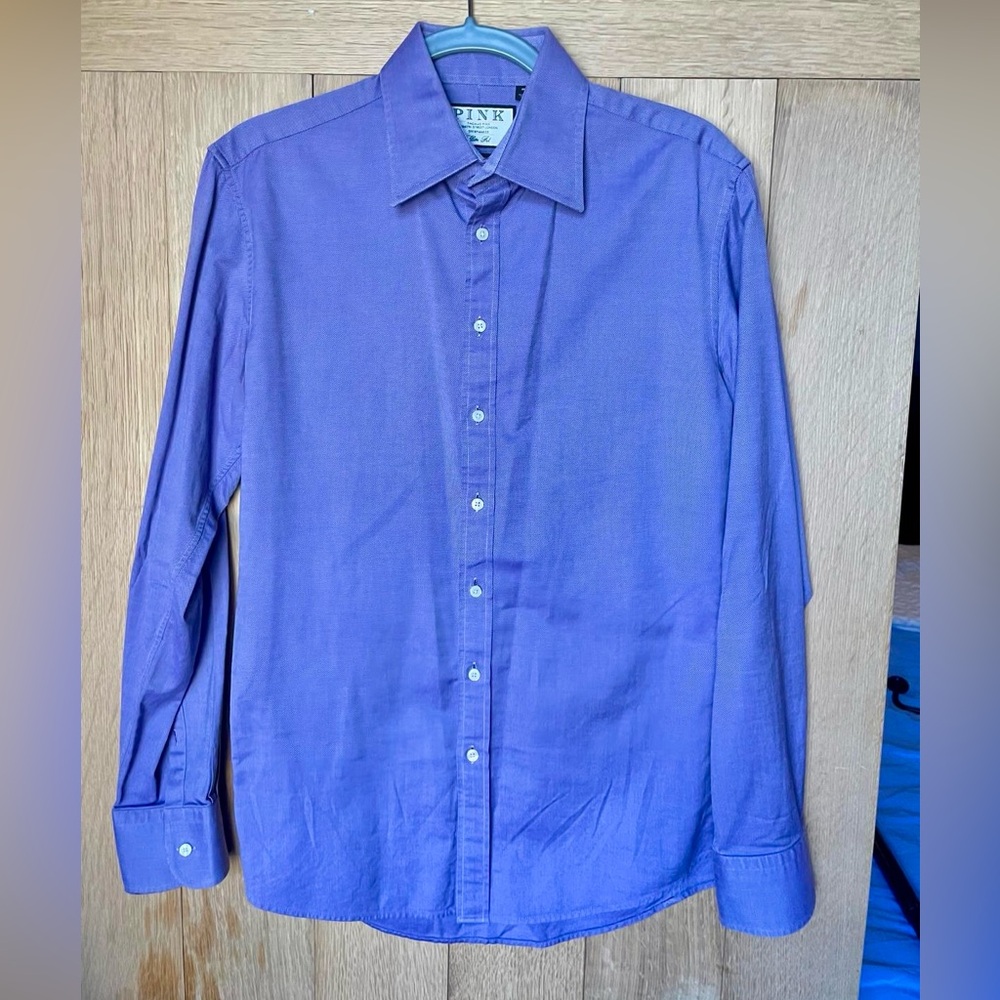 Thomas Pink Deep Purple Classic Dress Shirt - Medium - like new